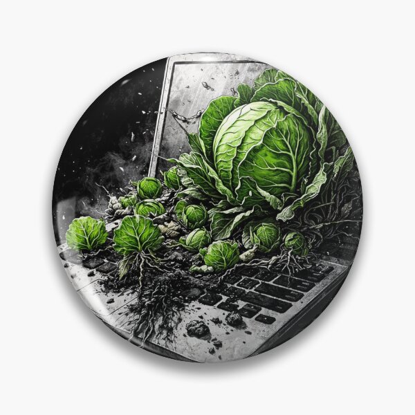 Item preview, Cabbage Laptop – Surreal Tech Garden designed and sold by Ocelot-T.