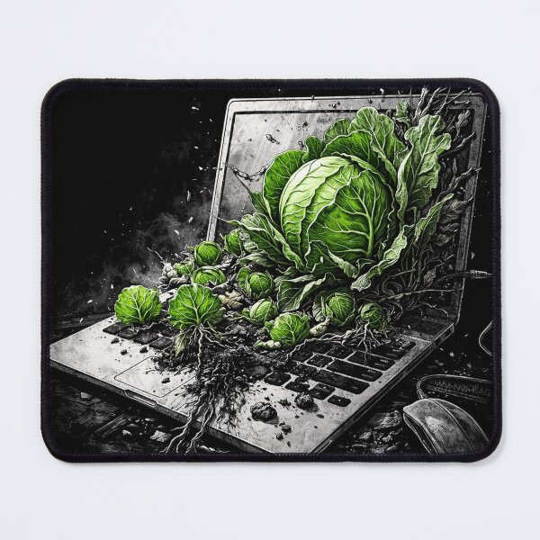Item preview, Cabbage Laptop – Surreal Tech Garden designed and sold by Ocelot-T.
