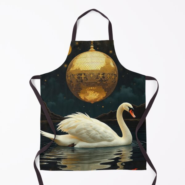 Item preview, Swan with Gold Disco Ball designed and sold by HabitableMoons.