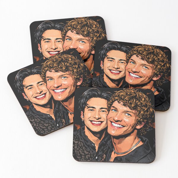 Item preview, Hudson Williams and Connor Storrie from Heated Rivalry smiling (fan art) designed and sold by PopCultureAndStuff.