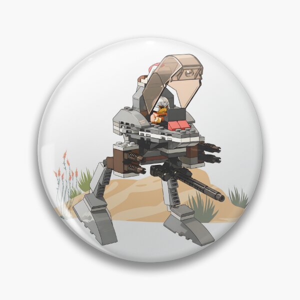 Item preview, Brick Style Mech Walker with Pilot - Desert Scout Robot Building Block Design designed and sold by HumTumMe.