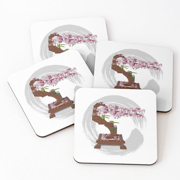 Item preview, Brick Bonsai Tree with Pink Cherry Blossoms - Botanical Building Blocks Art designed and sold by HumTumMe.