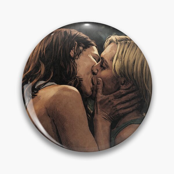 Item preview, Passionate kiss between Carol and Zosia de Pluribus (fan art) designed and sold by PopCultureAndStuff.