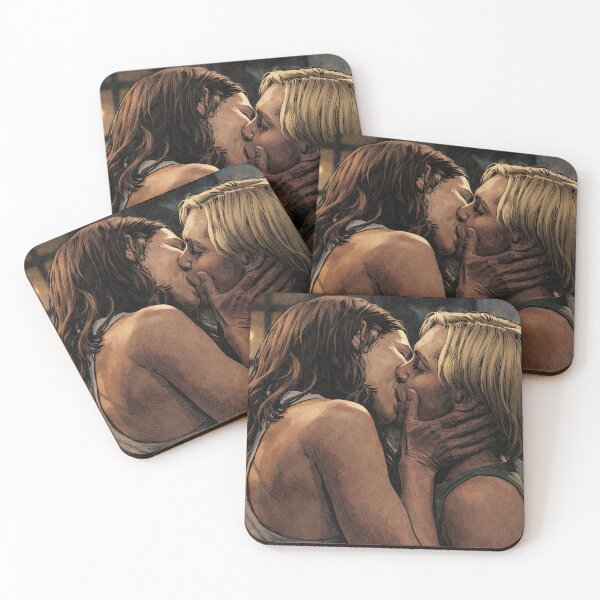 Item preview, Passionate kiss between Carol and Zosia de Pluribus (fan art) designed and sold by PopCultureAndStuff.