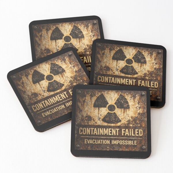 Item preview, Containment Failed – Evacuation Impossible | Apocalyptic Radiation Warning Sign designed and sold by 486DesignCo.