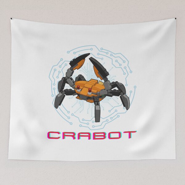 Item preview, CRABOT - Futuristic Brick Robot Crab with Circuit Board Design designed and sold by HumTumMe.