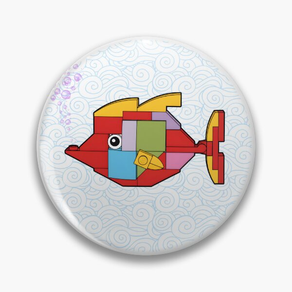 Item preview, Brick Brick Fish Swimming Underwater - Building Block Toy Art designed and sold by HumTumMe.