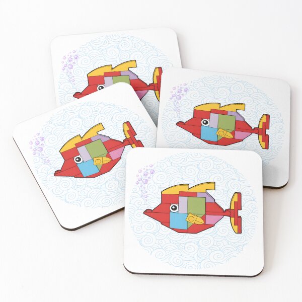 Item preview, Brick Brick Fish Swimming Underwater - Building Block Toy Art designed and sold by HumTumMe.