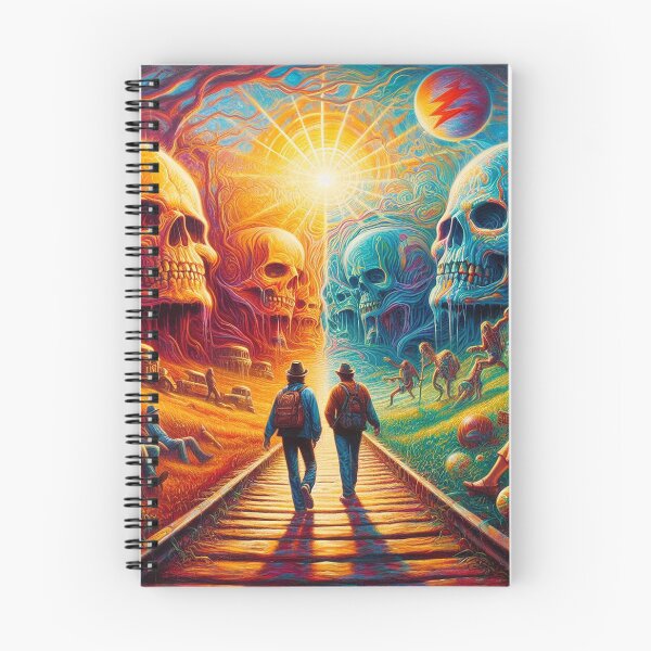 Item preview, Walk Into Splintered Sunlight – Psychedelic Skull Landscape Art designed and sold by DiamondSkyShirt.