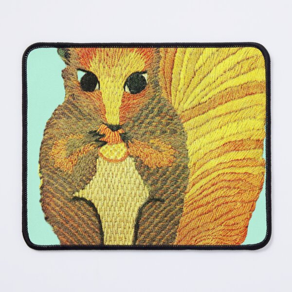 Item preview, Kitsch Squirrel Vintage Needlepoint designed and sold by The Sticker Bureau.