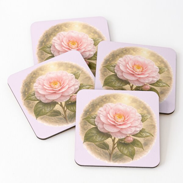 Item preview, Elegant Camellia Bloom – Classic Garden Portrait designed and sold by TheJoyfulPen.