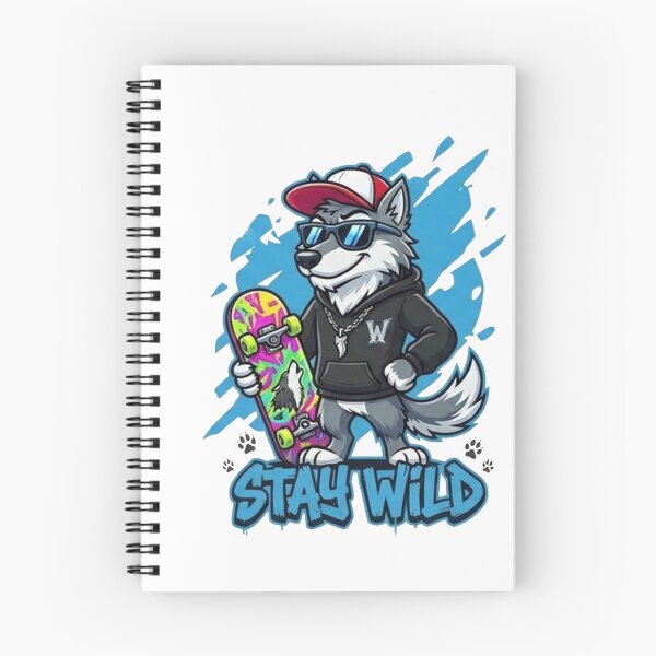 Item preview, Stay Wild: Skater Wolf designed and sold by atlasouchen.