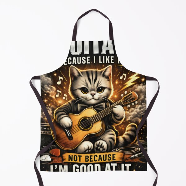 Item preview, Funny Cat Playing Guitar – Cute Music Lover Cat Guitarist Design for Musicians & Cat Lovers designed and sold by CatLovers Studio.