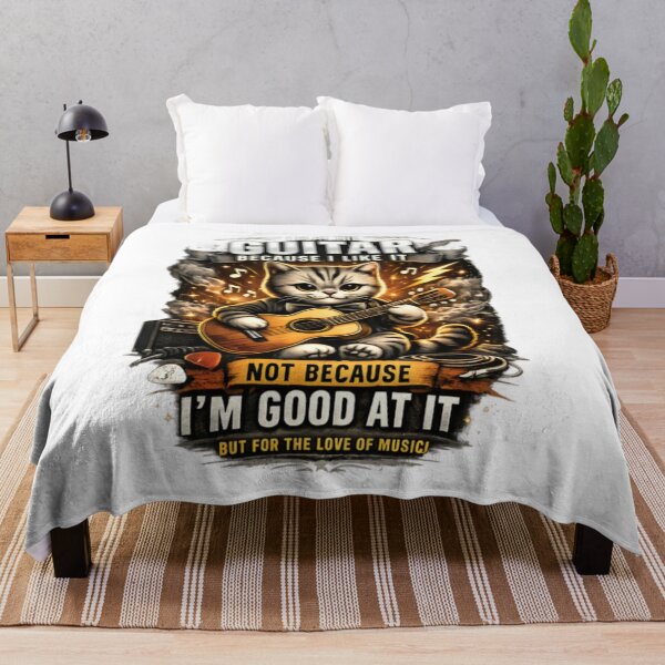 Item preview, Funny Cat Playing Guitar – Cute Music Lover Cat Guitarist Design for Musicians & Cat Lovers designed and sold by CatLovers Studio.