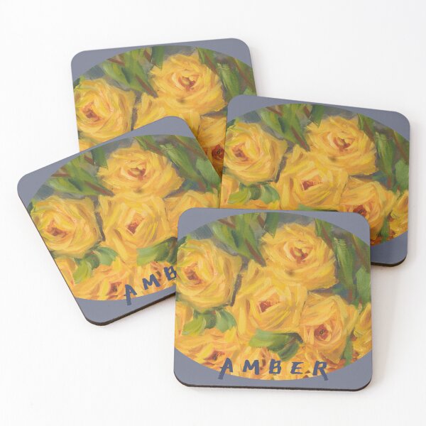 Item preview, Amber - Joyful Yellow Rose Macro designed and sold by JurateArt-DK.