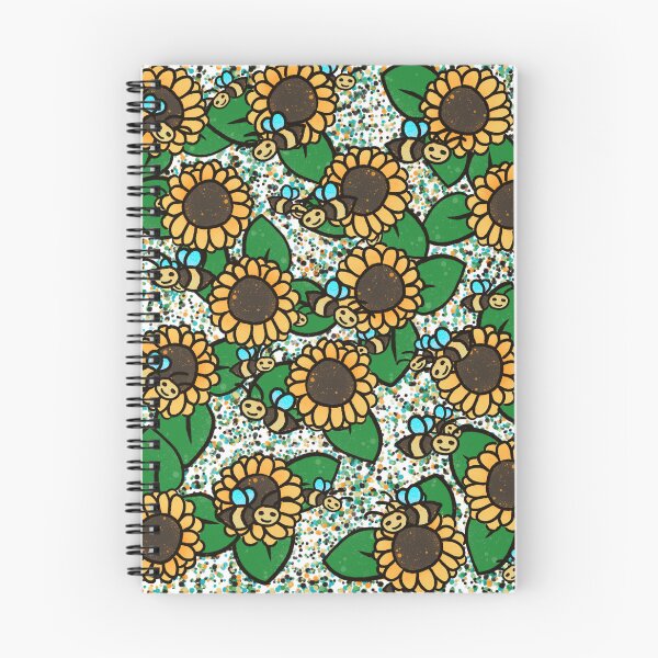 Item preview, Smiling Bumblebee & Sunflower Pattern - Cute Kawaii Bee Sunflowers Seamless Art designed and sold by TheArtOfTreble.