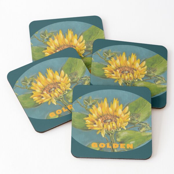 Item preview, Golden - Vibrant Sunflower Macro Ellipse designed and sold by JurateArt-DK.