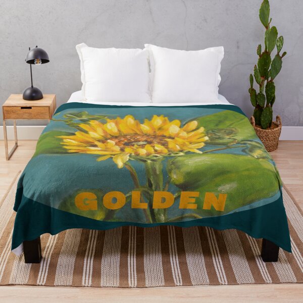 Item preview, Golden - Vibrant Sunflower Macro Ellipse designed and sold by JurateArt-DK.