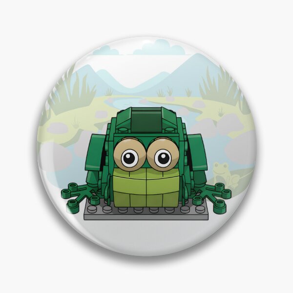 Item preview, Go Green Brick Frog - Cute Building Block Toy Character designed and sold by HumTumMe.