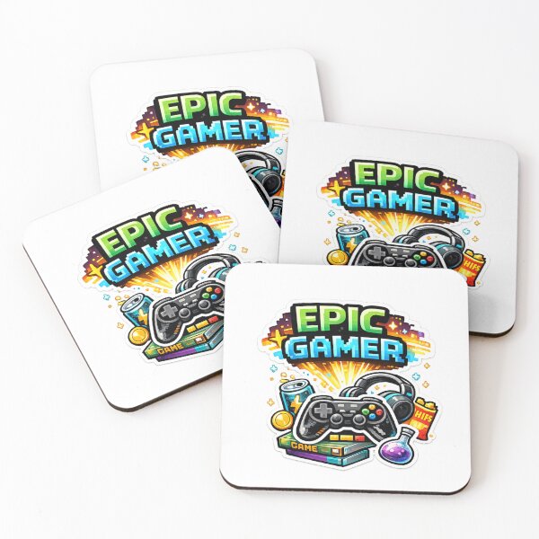 Artikelvorschau, Epic Gamer Gaming Setup Sticker Style Design entworfen und verkauft von Wolf Creator.