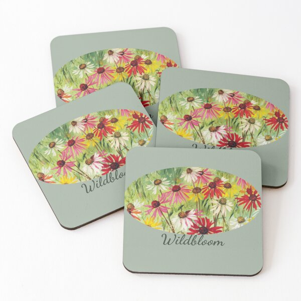 Item preview, Golden Echinacea Meadow - Wild Floral Ellipse designed and sold by JurateArt-DK.