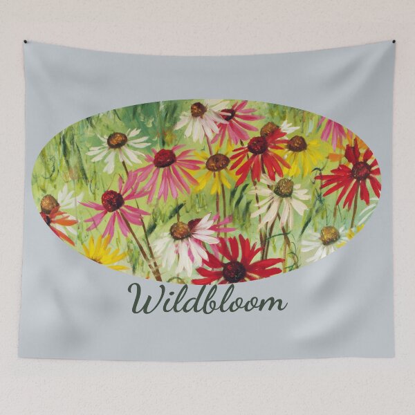 Item preview, Golden Echinacea Meadow - Wild Floral Ellipse designed and sold by JurateArt-DK.
