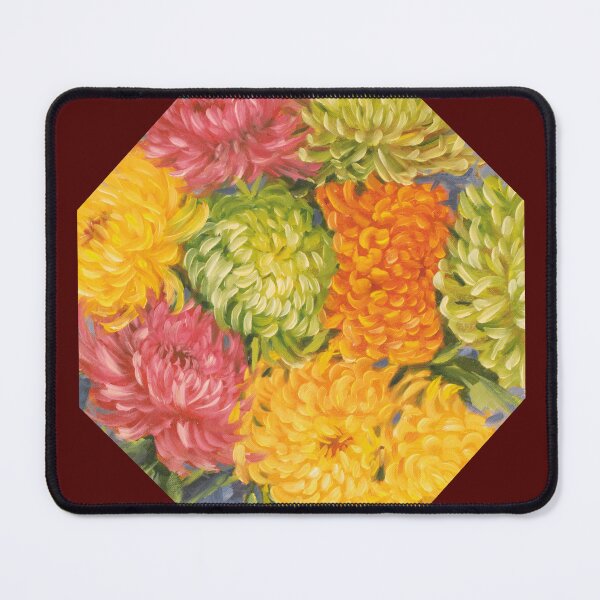 Item preview, Royal Chrysanthemums - Wild Spirit Floral Octagon designed and sold by JurateArt-DK.