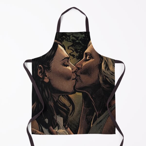 Item preview, Cute kiss between Carol and Zosia from Pluribus (fan art) designed and sold by PopCultureAndStuff.