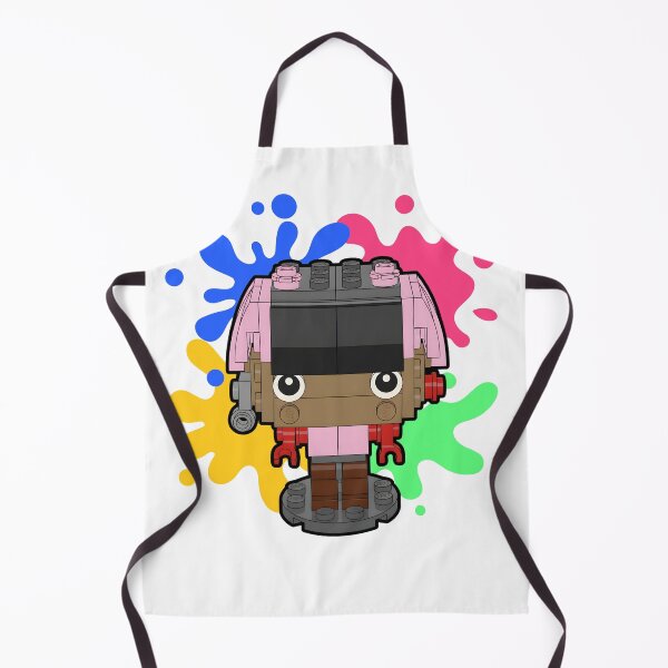 Item preview, Brick Chibi Style Character with Pink Hair - Collectible Construction Toy Style Art designed and sold by HumTumMe.