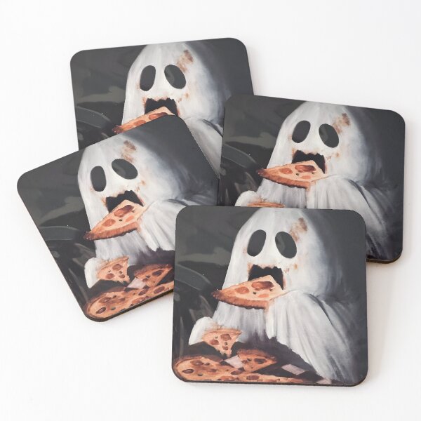 Item preview, Funny Lazy Cat Ghost Meh Mood Cute Spooky Humor Art designed and sold by ArtsyGlaze.