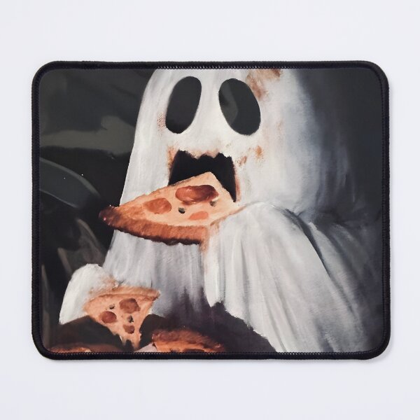 Item preview, Funny Lazy Cat Ghost Meh Mood Cute Spooky Humor Art designed and sold by ArtsyGlaze.
