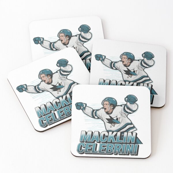 Item preview, Macklin Celebrini San Jose Hockey Fan Art T-Shirt - Teal & White Graphic Tee designed and sold by FarDesign.