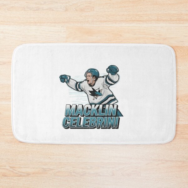 Item preview, Macklin Celebrini San Jose Hockey Fan Art T-Shirt - Teal & White Graphic Tee designed and sold by FarDesign.