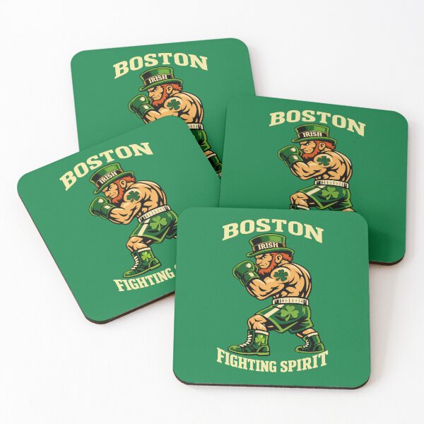 Item preview, Boston Fighting Spirit Irish Leprechaun Boxer Shamrock designed and sold by MojaveTradePost.
