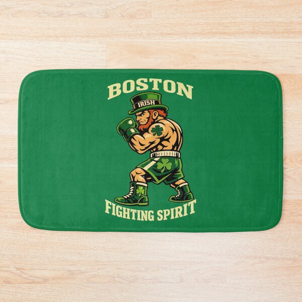 Item preview, Boston Fighting Spirit Irish Leprechaun Boxer Shamrock designed and sold by MojaveTradePost.