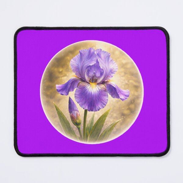 Item preview, Royal Garden Iris – Elegant Floral Portrait designed and sold by TheJoyfulPen.