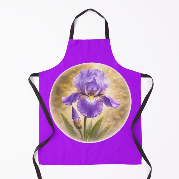 Item preview, Royal Garden Iris – Elegant Floral Portrait designed and sold by TheJoyfulPen.