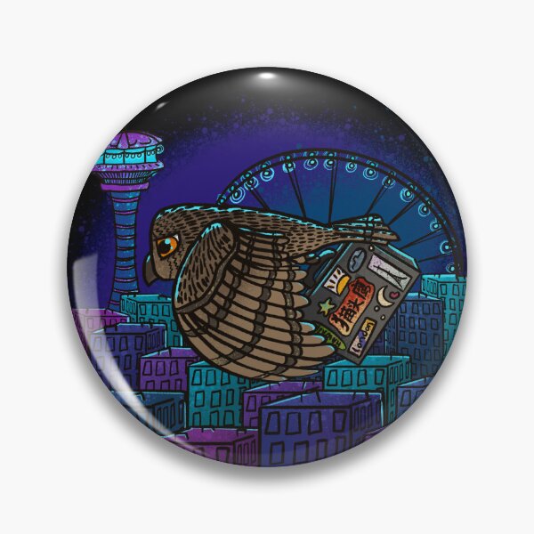 Item preview, Psychedelic Night Owl - Ferris Wheel City Flight Illustration designed and sold by TheArtOfTreble.