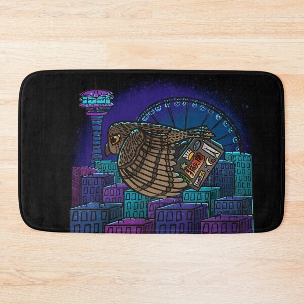 Item preview, Psychedelic Night Owl - Ferris Wheel City Flight Illustration designed and sold by TheArtOfTreble.