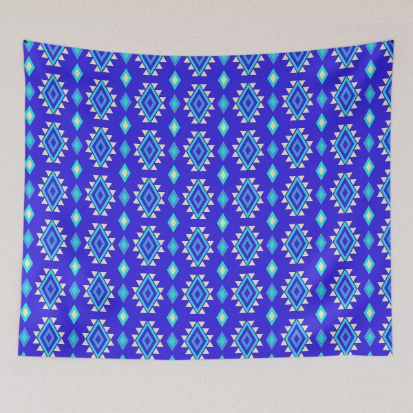 Item preview, Blue Afrocentric Texture - Ethnic Polynesian Tribal  - Gifts For Her designed and sold by RoyalStarsPatts.