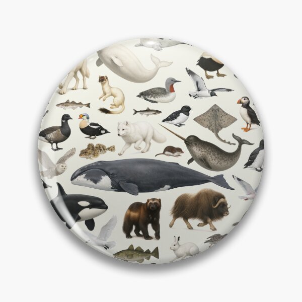 Item preview, Animals of the Arctic Retro Style Identification Chart designed and sold by kakarikihill.