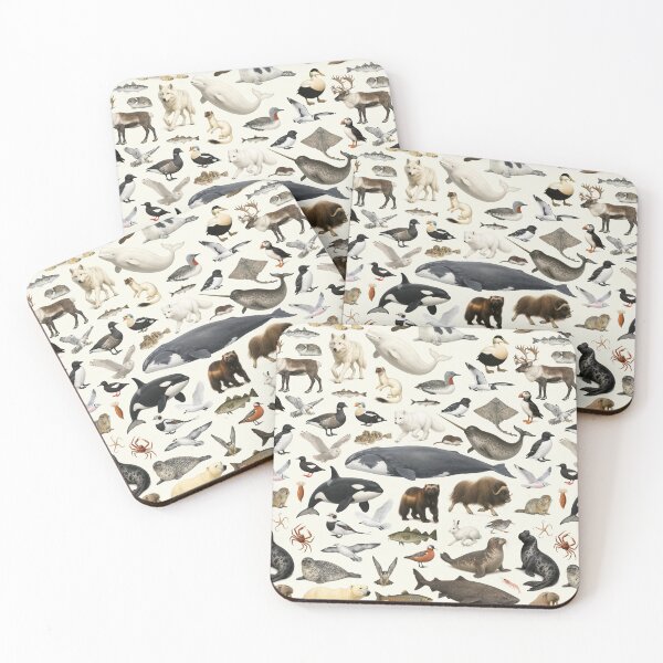Item preview, Animals of the Arctic Retro Style Identification Chart designed and sold by kakarikihill.