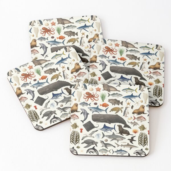 Item preview, Marine Life of New Zealand Identification Chart designed and sold by kakarikihill.