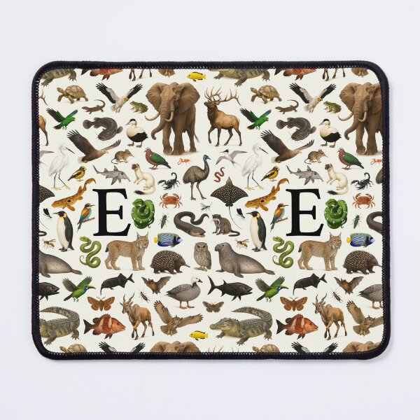 Item preview, Letter E Animal Alphabet Retro Identification Chart designed and sold by kakarikihill.