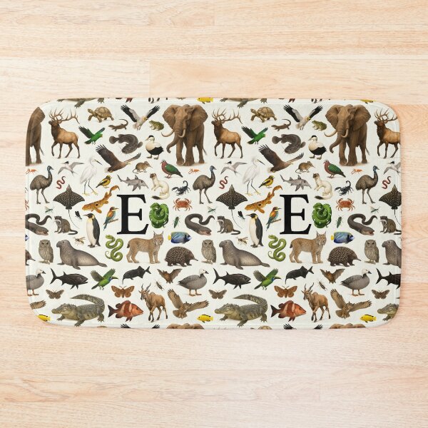 Item preview, Letter E Animal Alphabet Retro  Identification Chart designed and sold by kakarikihill.