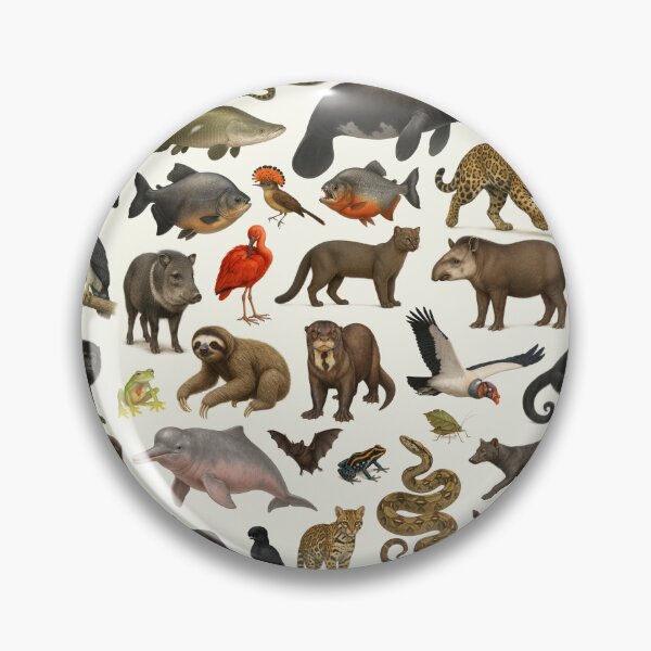 Item preview, Animals of the Amazon Rainforest Wildlife Identification Chart designed and sold by kakarikihill.
