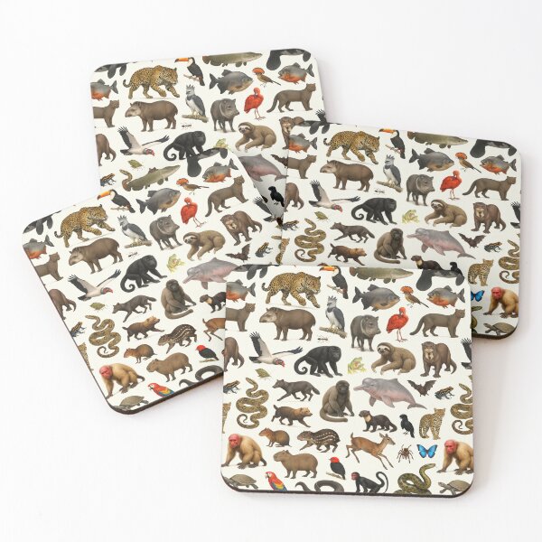 Item preview, Animals of the Amazon Rainforest Wildlife Identification Chart designed and sold by kakarikihill.