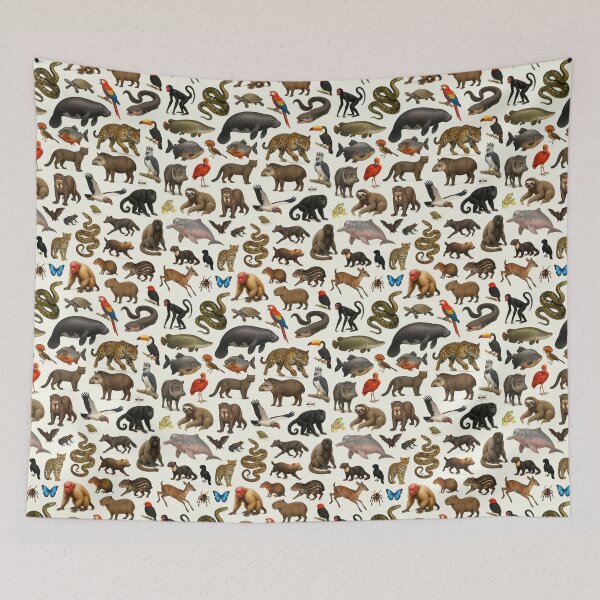 Item preview, Animals of the Amazon Rainforest Wildlife Identification Chart designed and sold by kakarikihill.