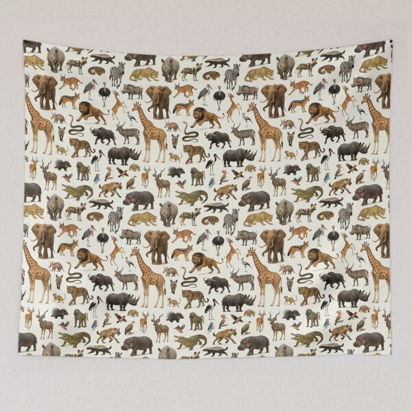 Item preview, Animals of the African Savanna Wildlife Identification Chart designed and sold by kakarikihill.