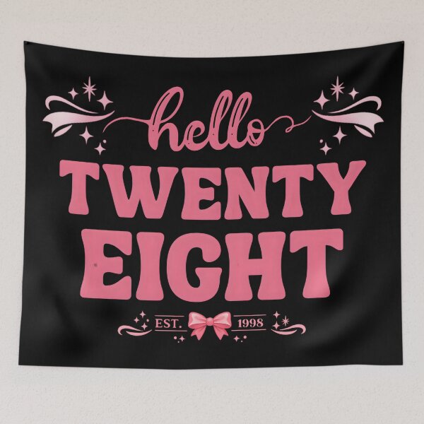Item preview, Hello 28 Coquette Birthday – Cute Pink Bow Aesthetic 28th Birthday Gift designed and sold by Teetreasure2.